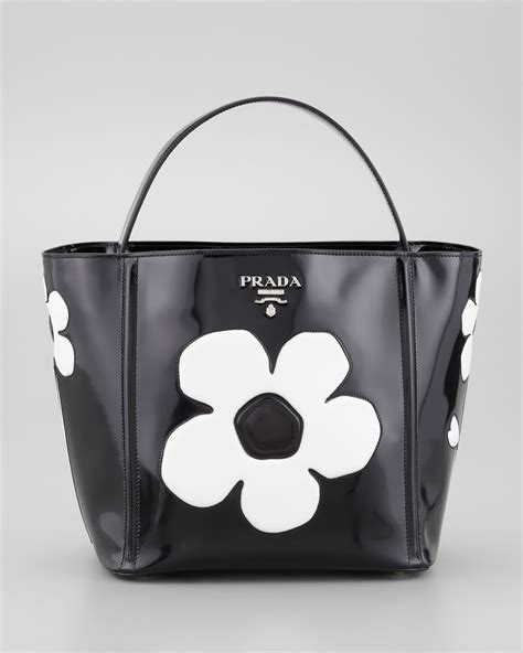 prada bag flower|Prada bucket bag leather.